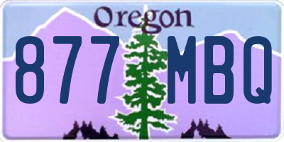 OR license plate 877MBQ