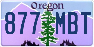 OR license plate 877MBT