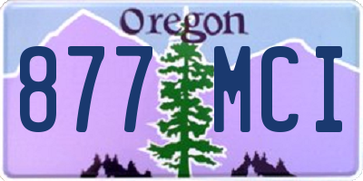 OR license plate 877MCI