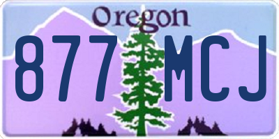 OR license plate 877MCJ