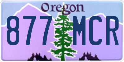 OR license plate 877MCR