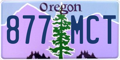 OR license plate 877MCT