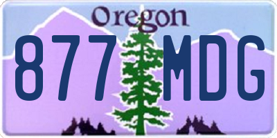 OR license plate 877MDG