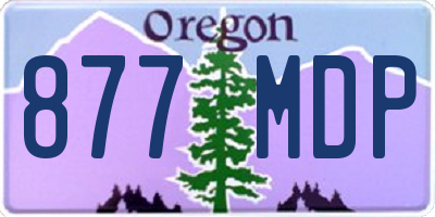 OR license plate 877MDP