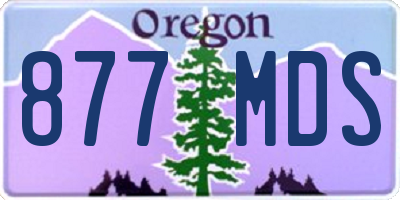 OR license plate 877MDS