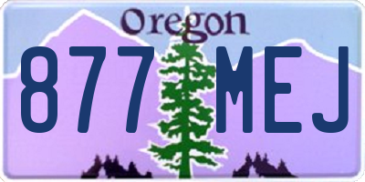 OR license plate 877MEJ