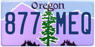 OR license plate 877MEQ