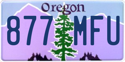 OR license plate 877MFU