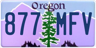 OR license plate 877MFV
