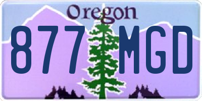 OR license plate 877MGD