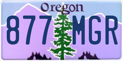 OR license plate 877MGR
