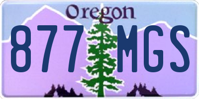 OR license plate 877MGS