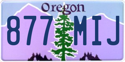 OR license plate 877MIJ
