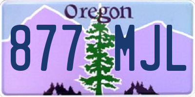 OR license plate 877MJL