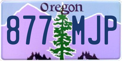 OR license plate 877MJP