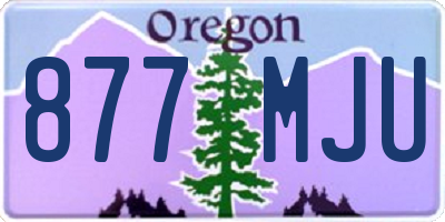 OR license plate 877MJU