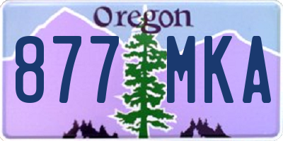 OR license plate 877MKA