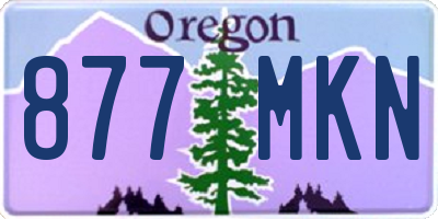 OR license plate 877MKN