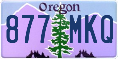 OR license plate 877MKQ