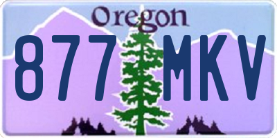 OR license plate 877MKV