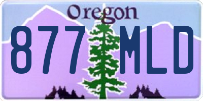 OR license plate 877MLD