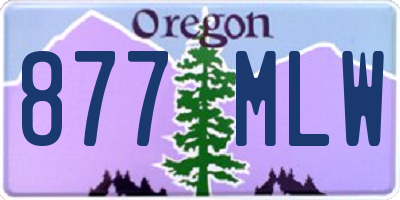OR license plate 877MLW