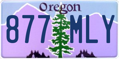 OR license plate 877MLY