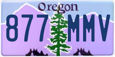 OR license plate 877MMV