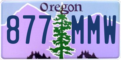 OR license plate 877MMW