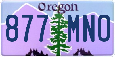 OR license plate 877MNO