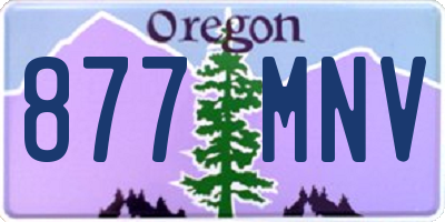 OR license plate 877MNV