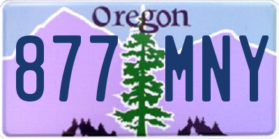 OR license plate 877MNY