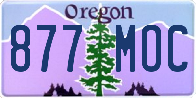 OR license plate 877MOC