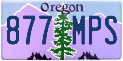 OR license plate 877MPS