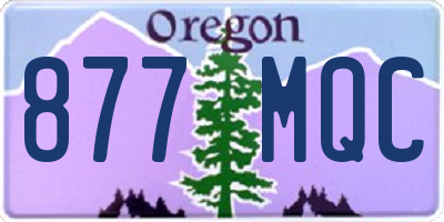 OR license plate 877MQC