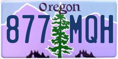OR license plate 877MQH
