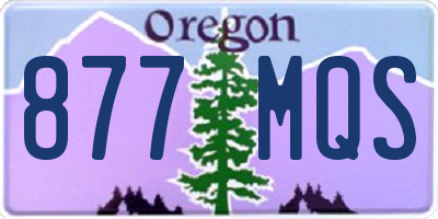 OR license plate 877MQS