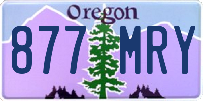 OR license plate 877MRY