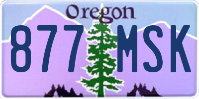 OR license plate 877MSK