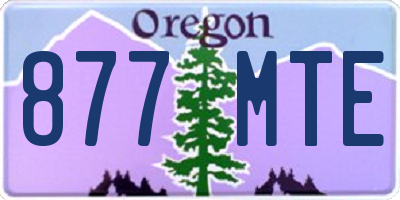 OR license plate 877MTE