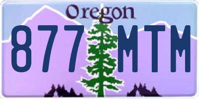 OR license plate 877MTM