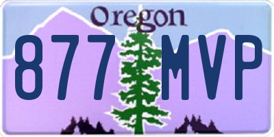 OR license plate 877MVP