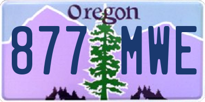 OR license plate 877MWE