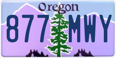 OR license plate 877MWY