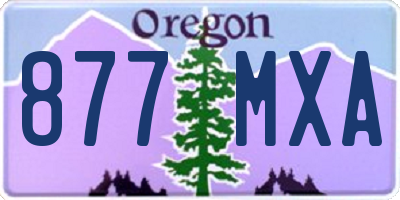 OR license plate 877MXA