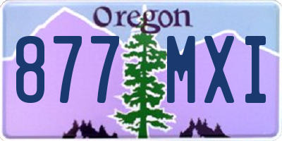 OR license plate 877MXI