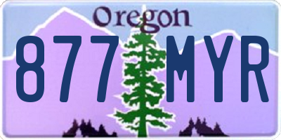 OR license plate 877MYR