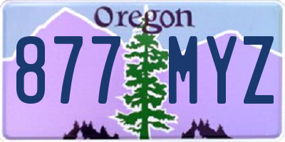 OR license plate 877MYZ