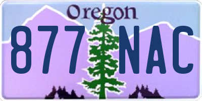 OR license plate 877NAC