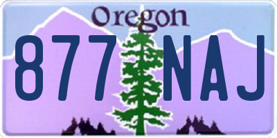OR license plate 877NAJ